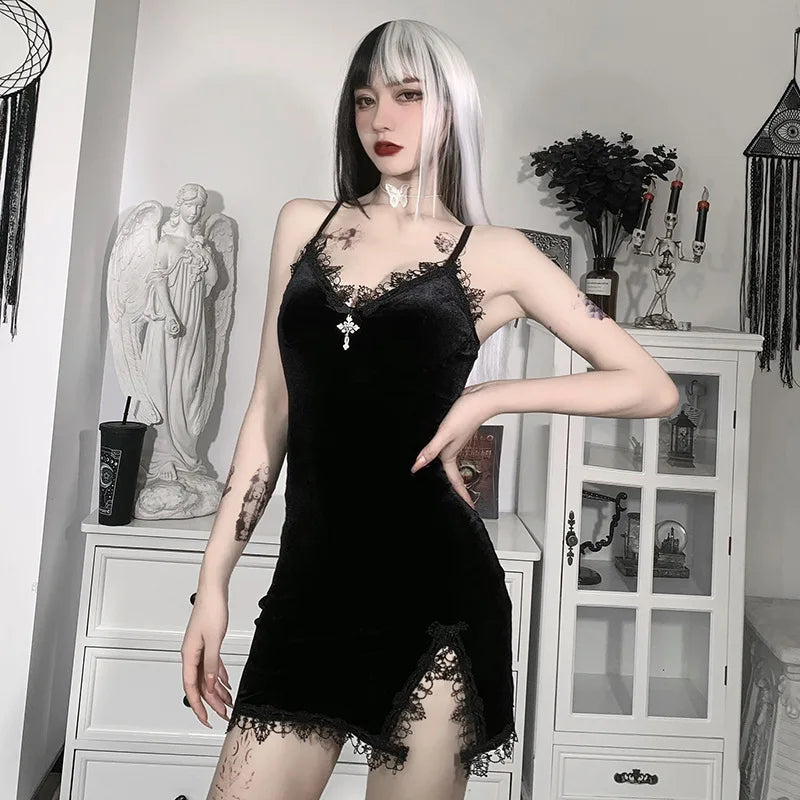 Dark Gothic Mini Dress